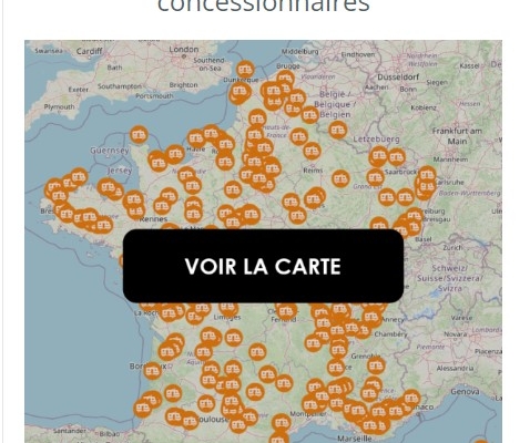 Carte des concessionnaires de France