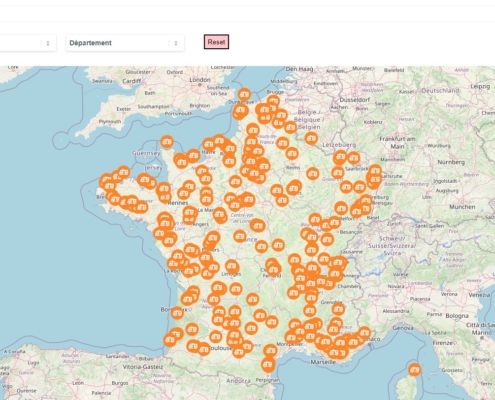 Carte des concessionnaires de France