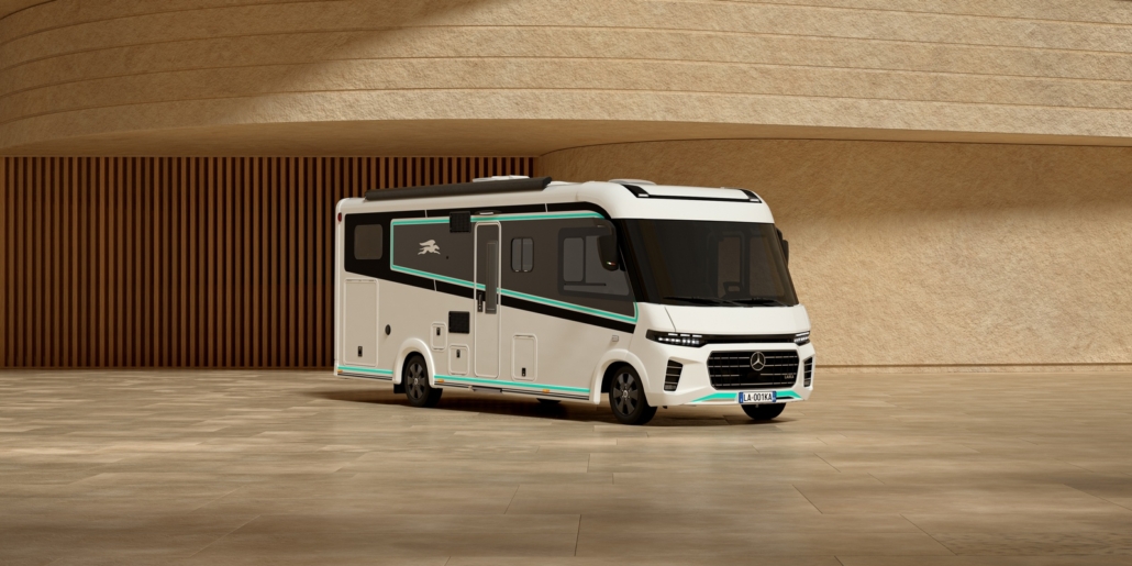 Camping-car intégral Laika Kreos sur châssis Mercedes-Benz