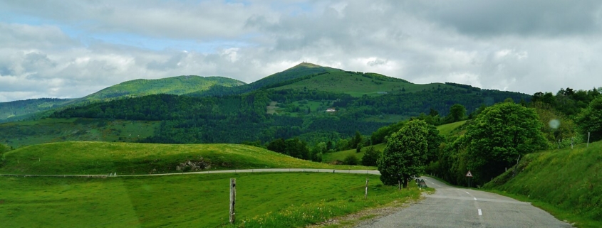 Route des Crêtes dans les Vosges avec le Hohneck en toile de fond